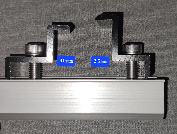 Solarpanel Halterung Kit und Zubehör Schwarz Eloxiert,Halterung für Solarmodule,Befestigungsschiene1