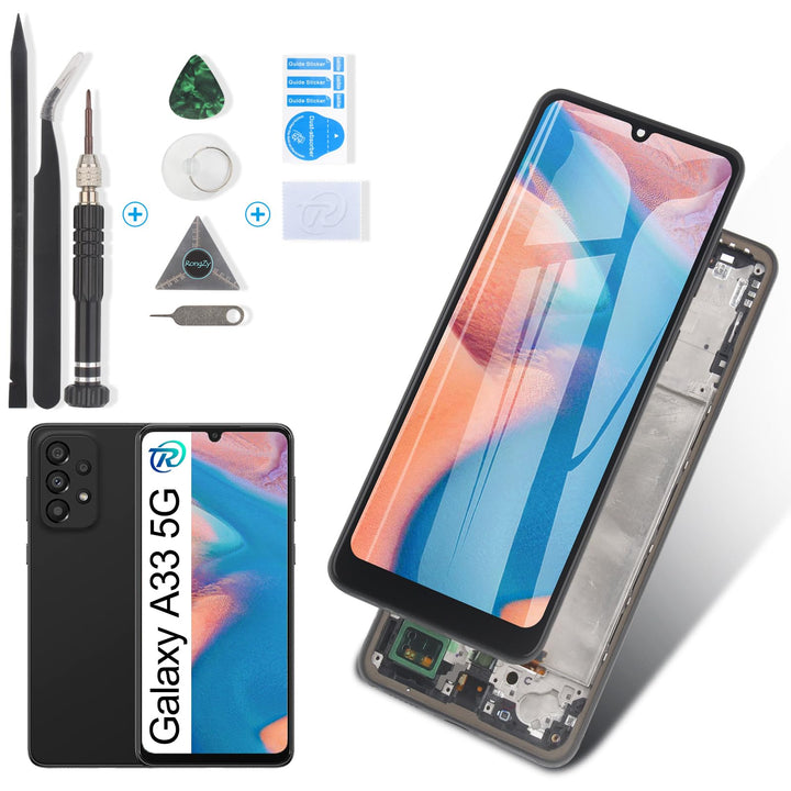 RongZy Display für Samsung Galaxy A33 5G A336B LCD Bildschirmersatz Digitizer Touchscreen Montiert E