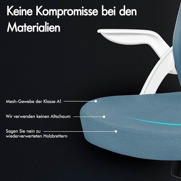 ALFORDSON Bürostuhl, Sessel mit Kopfstütze, Computer-Schreibtischstuhl mit Lordosenstütze, Drehstuhl