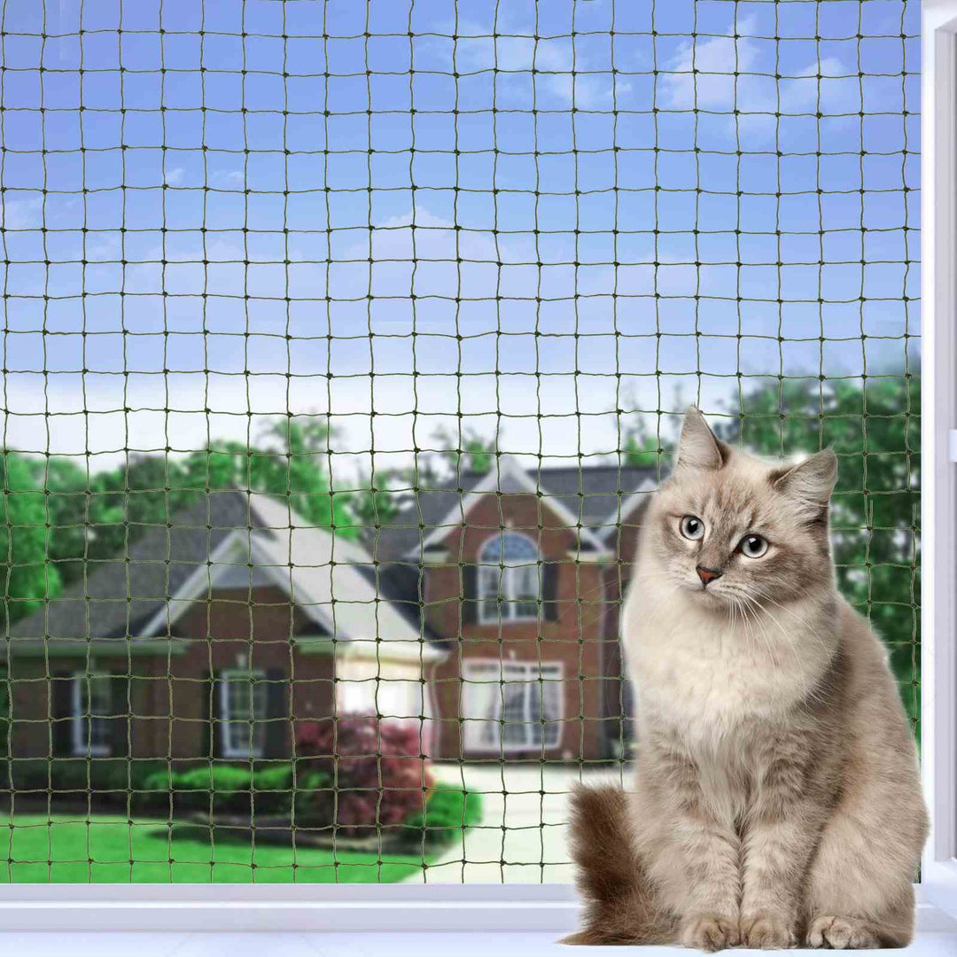Tatamiyya Katzennetz Für Balkon, Katzennetz Drahtverstärkt 2x3m, Balkonnetz ist Robust Biss- Und Rei