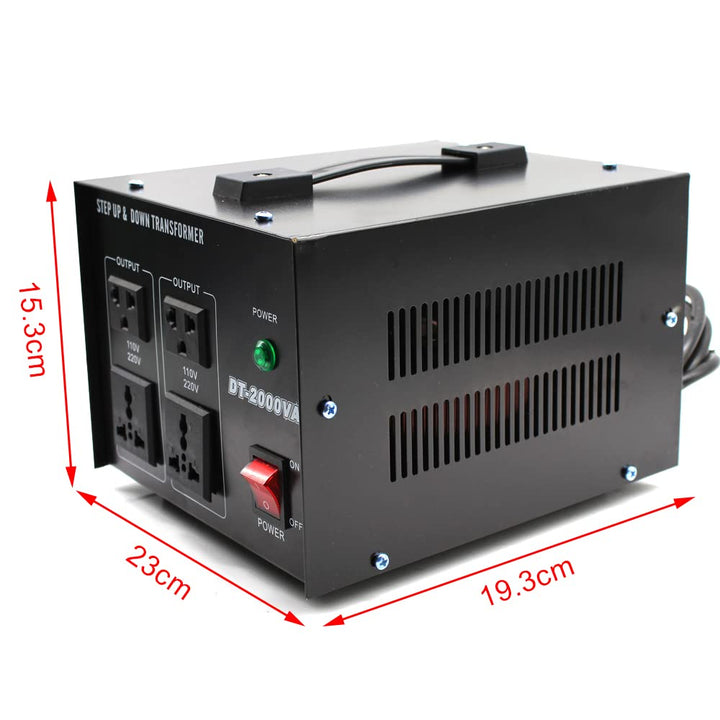 2000W Spannungswandler Voltage Converter 220V auf 110V Transformator Spannungswandler Ringkern-Trans