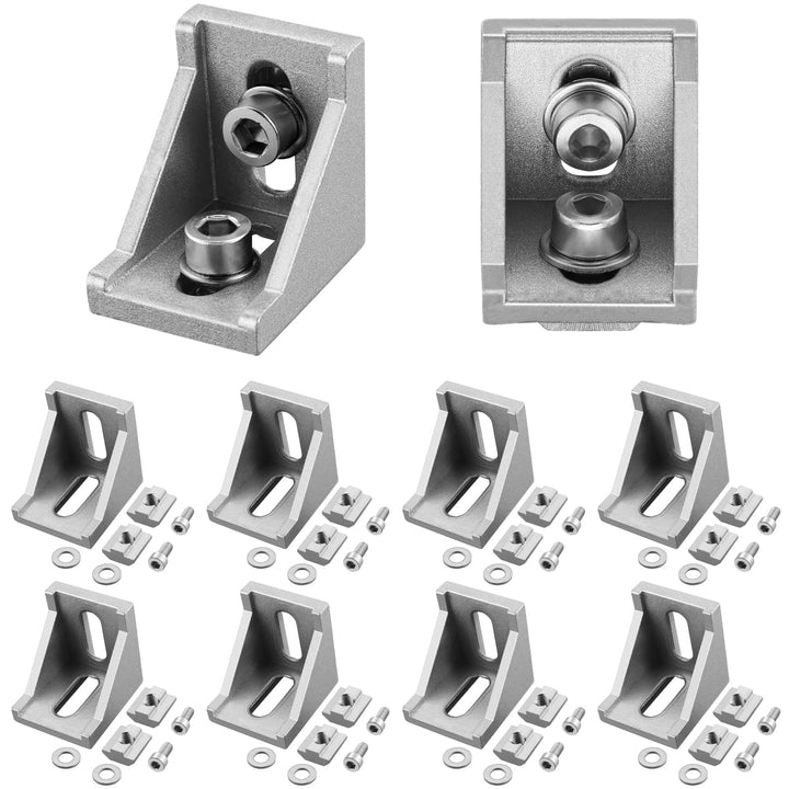 10x EYPINS Befestigungsmaterial Winkel, Aluprofil 30x30 Nut 8 Winkelverbinder wasserdicht & rostfrei