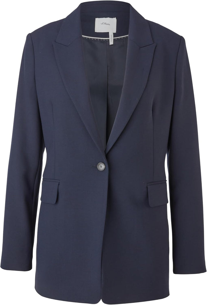 s.Oliver BLACK LABEL Damen Blazer 38 5959 Blau, 38 5959 Blau