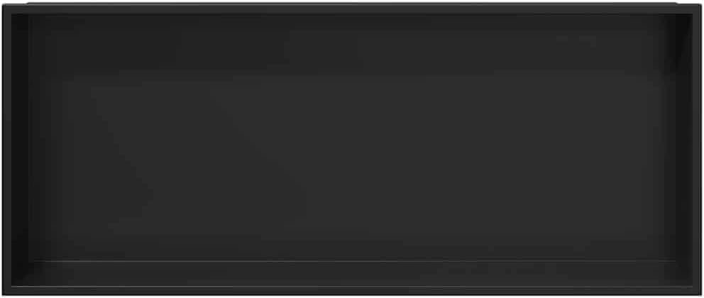 vidaXL Duschnische Schwarz 75 x 30 x 9,5 cm Edelstahl, Modernes Badezimmer-Design, rechteckige Dusch