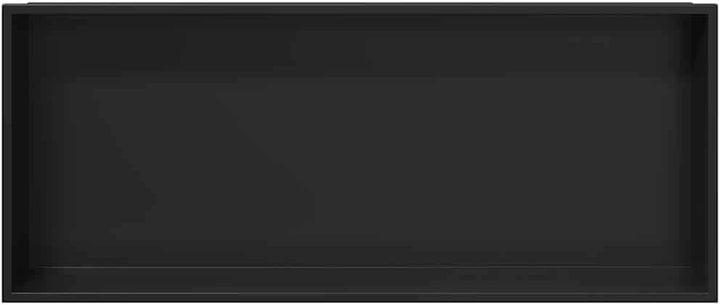 vidaXL Duschnische Schwarz 75 x 30 x 9,5 cm Edelstahl, Modernes Badezimmer-Design, rechteckige Dusch