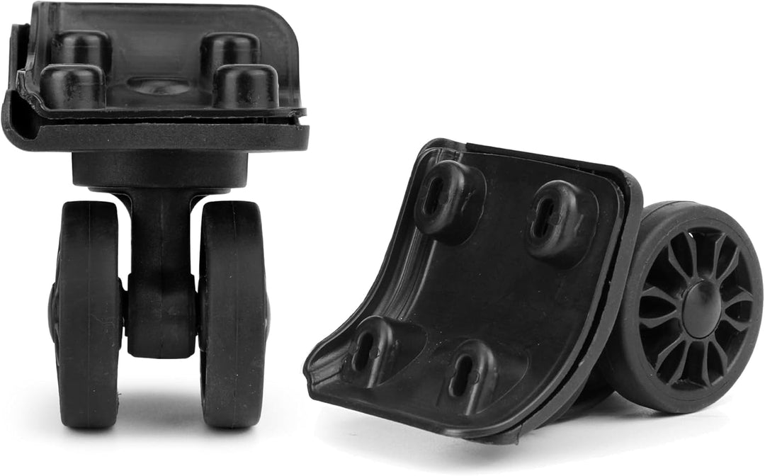 Koffer Ersatzrollen 1 Pair Schwarz Kofferrollen Schwenkräder Gepäckräder mit 4 Schraublöchern（V149-B