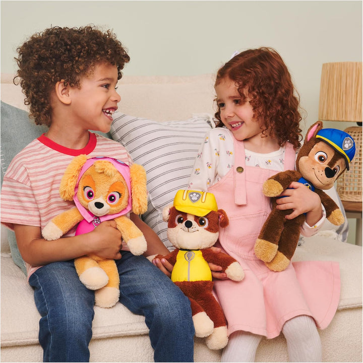 GUND PAW Patrol Schlenkerplüsch Rubble, 30 cm - hochwertiges Plüschtier aus weichem Velours-Frottee
