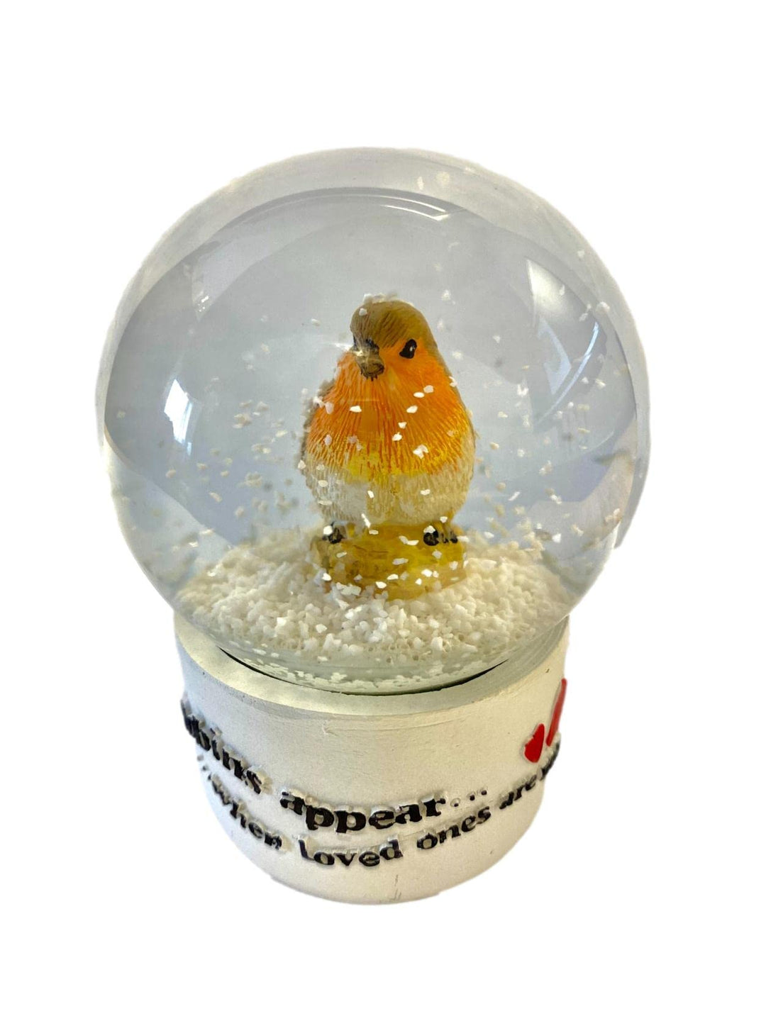 Heaven Sends Schneekugel mit Rotkehlchen-Motiv, wenn geliebte Menschen nahe sind, 8x5, GAC177GF