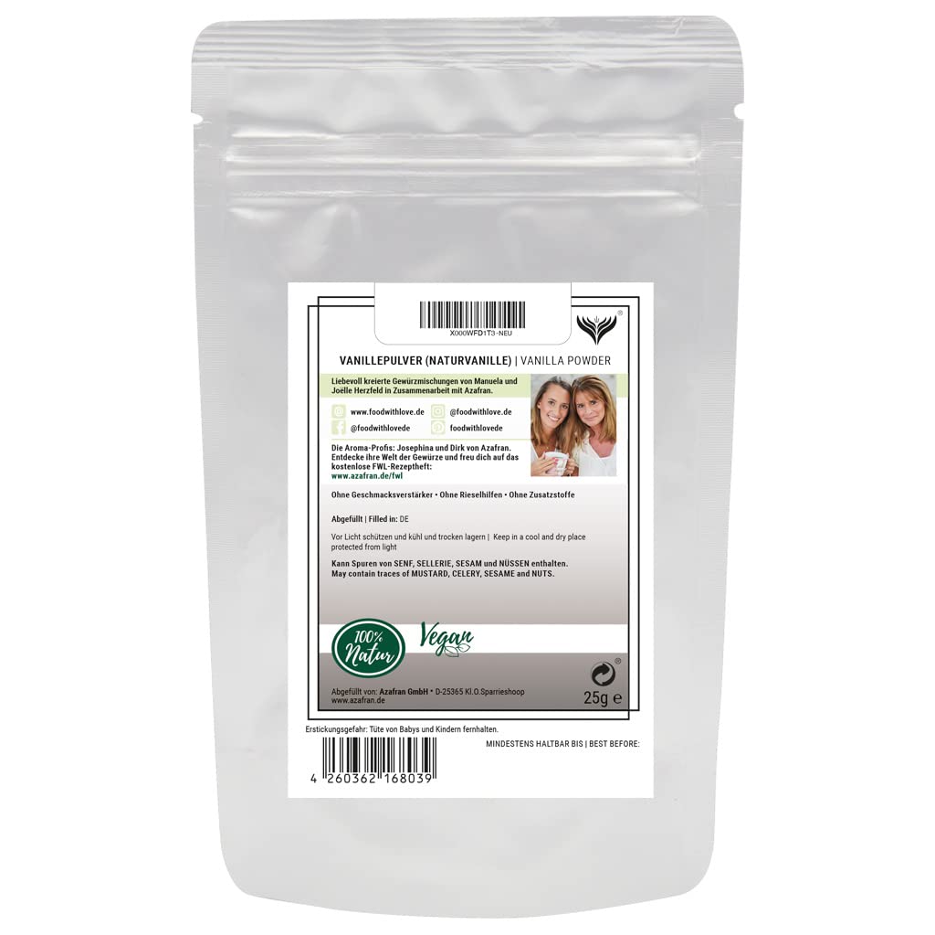 Food with Love Vanille gemahlen - Vanillepulver 25g