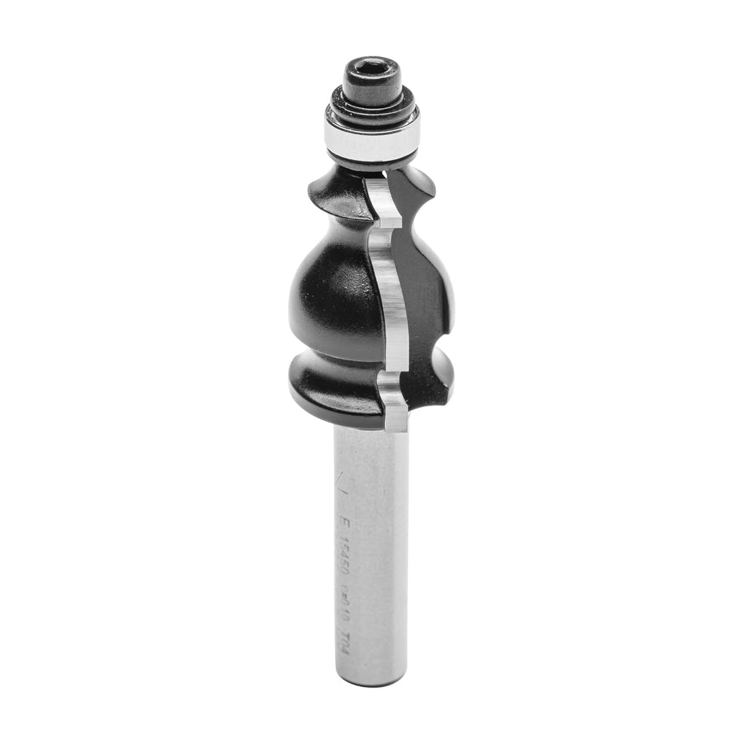 ENT 15450 Dekorativer Langprofilfräser HW, Schaft (S) 8 mm, Durchmesser (D) 19 mm, NL 24,4 mm, R 2 m