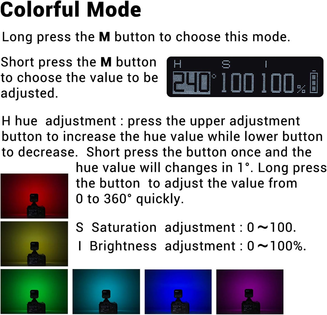 Godox LITEMONS LED6R RGB Videoleuchte, Pocket LED Licht Bicolor 3200K-6500K, CRI 95, 13 Fx Lichteffe