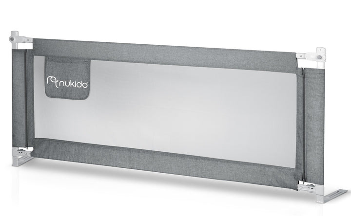 Nukido Rausfallschutz Bett - Bettschutzgitter mit Tasche SafetyBelt - Klappbar Waschbar - 200 cm - G