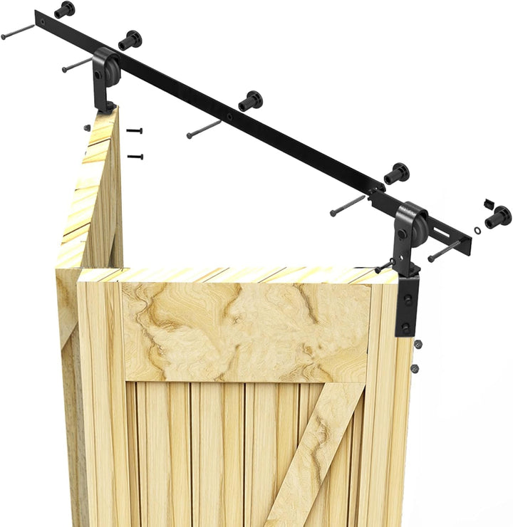 QINAIXQM 91CM/3FT Bifold Schiebetürbeschlag Schiebetür Beschlag Gleitschiene Holzschiebetür Schiebet