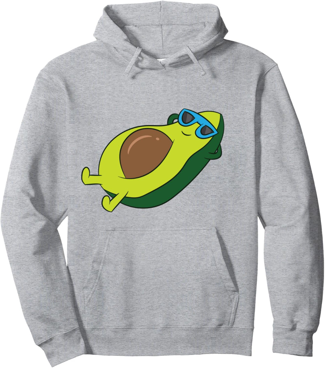 Avocado mit Sonnenbrille Gemüse Entspannende Avocado Pullover Hoodie