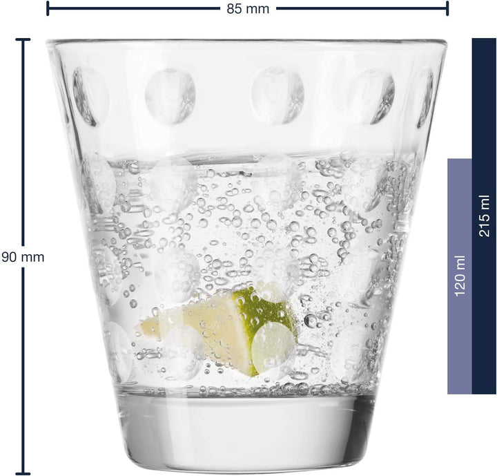 Leonardo Ciao Optic Wasser-Gläser, 12er Set, spülmaschinengeeignete Saft-Gläser, Trink-Becher aus Gl