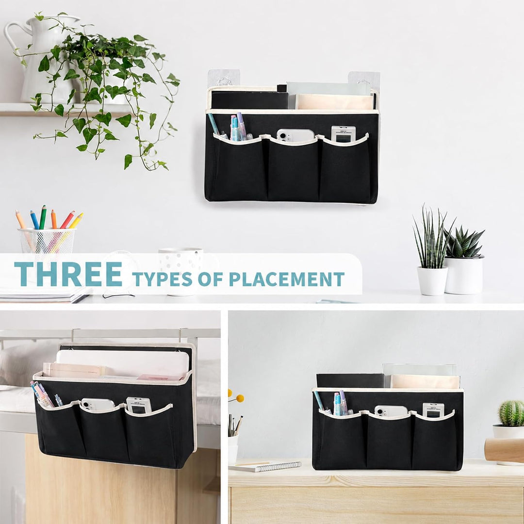 2 Stück Wand Organizer, Tasche Hängekörbe Mit Grosser Mesh Abteilung Und 3 Taschen Tür Organizer, Pl