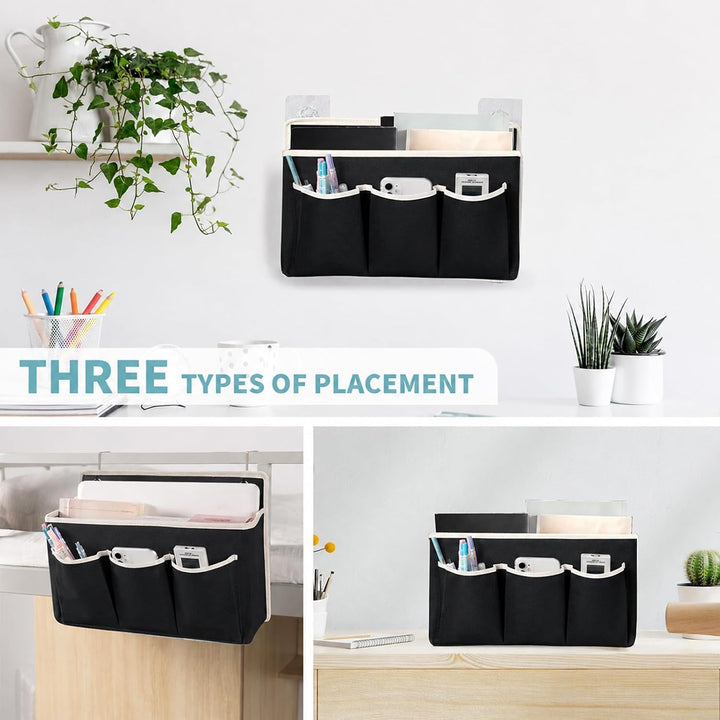 2 Stück Wand Organizer, Tasche Hängekörbe Mit Grosser Mesh Abteilung Und 3 Taschen Tür Organizer, Pl