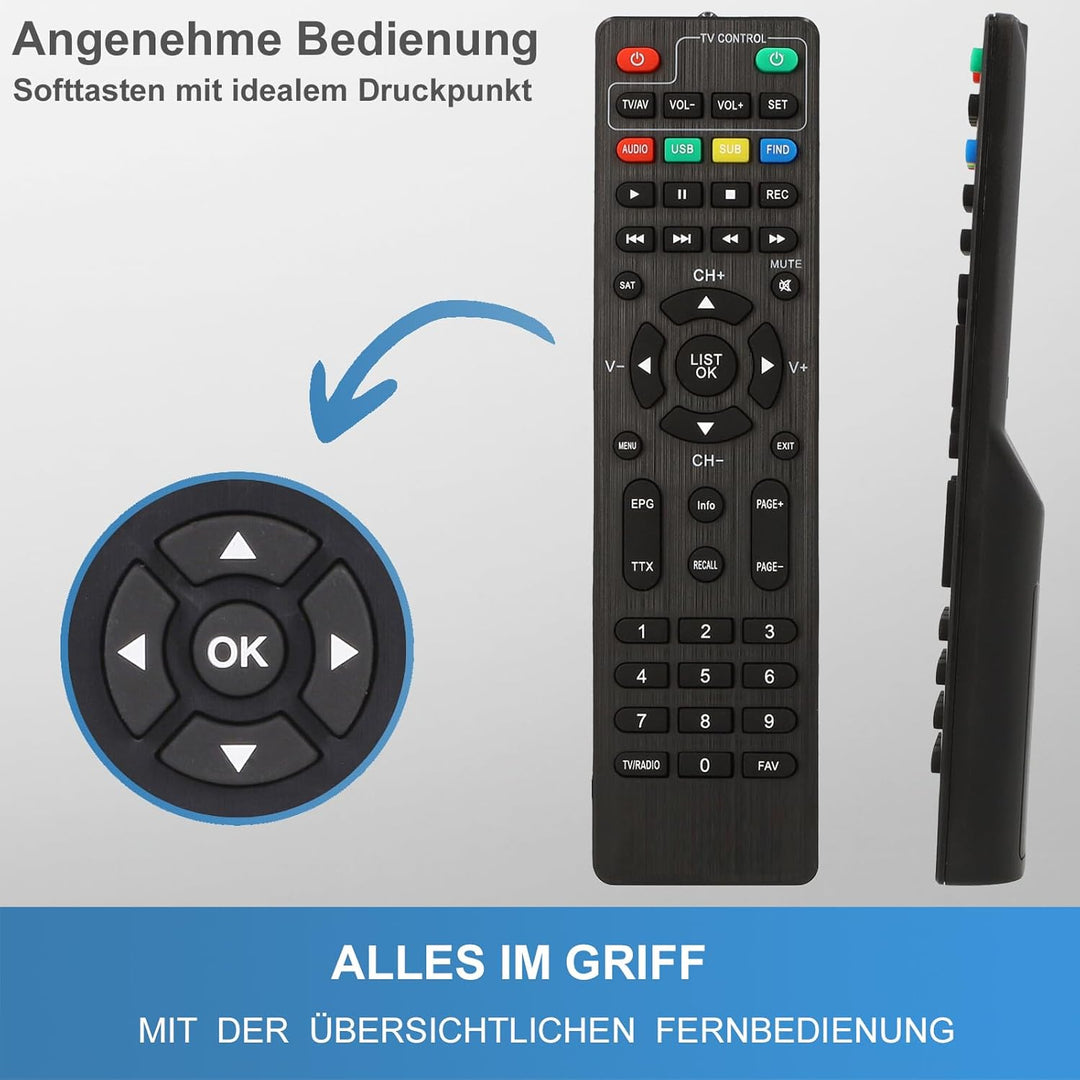 Comag HD45 Digitaler HD Sat Receiver (Full HD, HDTV, DVB-S2, HDMI, SCART, PVR-Ready, USB 2.0) schwar