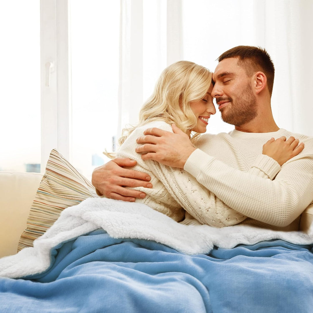 BEDSURE Kuscheldecke - Warm Sherpa Wolldecke & Sofadecke, Flauschig Sofaüberwurf Decke, Dicke Couchd