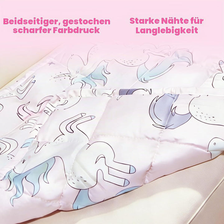 Sleepymoon Gewichtete Lap Pad für Angst und Entspannung (Baumwolle Einhorn, 46 * 54cm-1.4kg) Baumwol