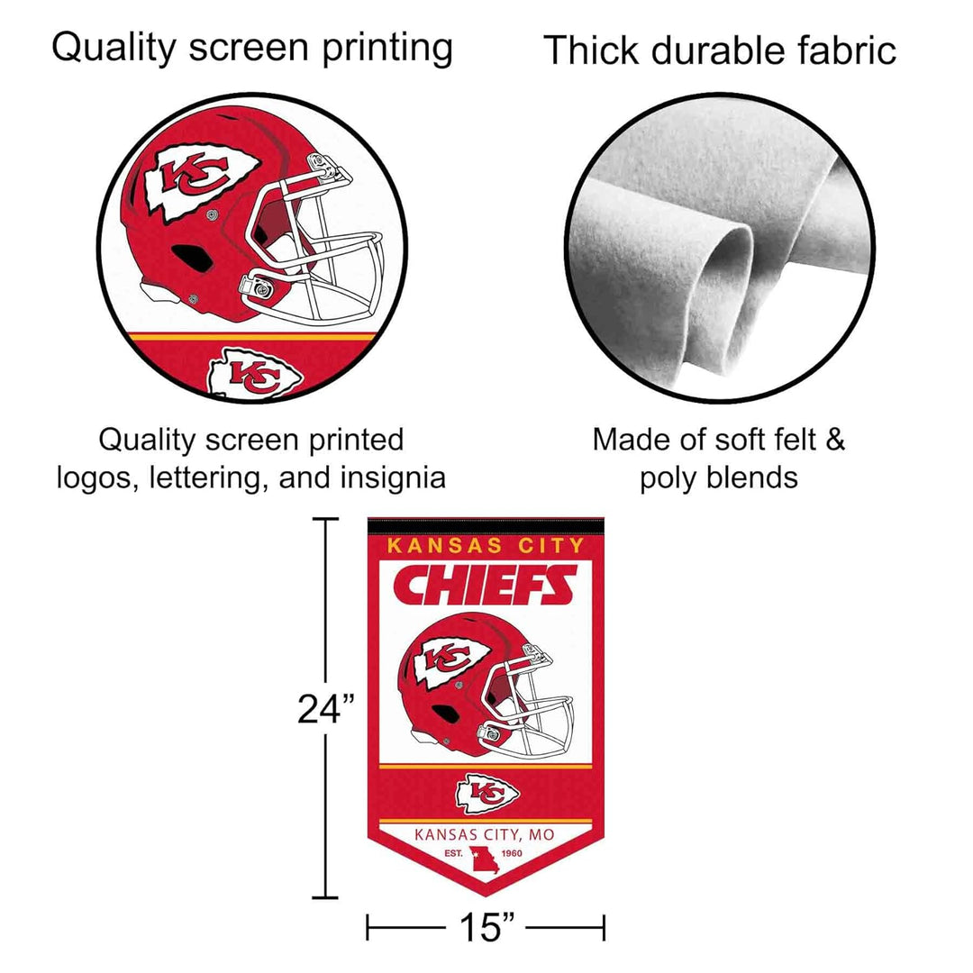 Kansas City Chiefs Heritage History Banner Wimpel