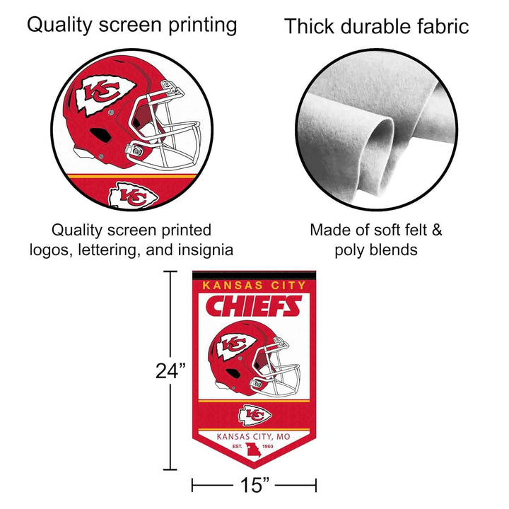 Kansas City Chiefs Heritage History Banner Wimpel