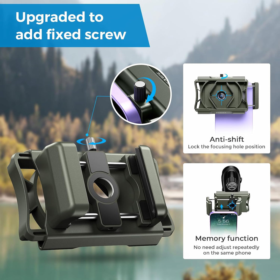 APEXEL Aktualisierung Universal Handy Adapter mit Fernauslöser,360°Drehung Kompatibel mit Fernglas B