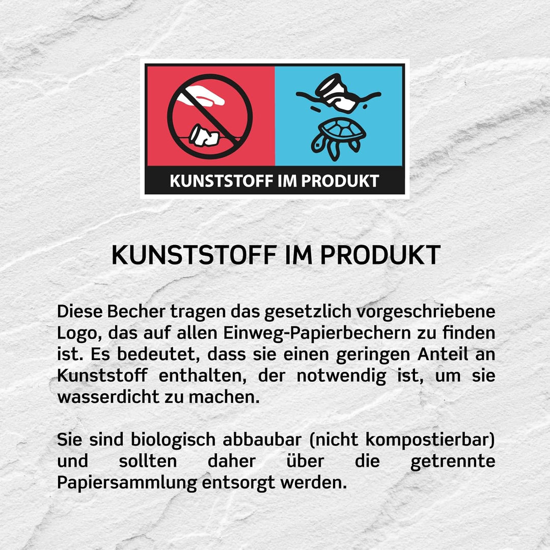 1000 Kaffeebecher aus Papier, 65 ml, CoffeeGoldCUP, umweltfreundlich, biologisch abbaubar, Einwegbec