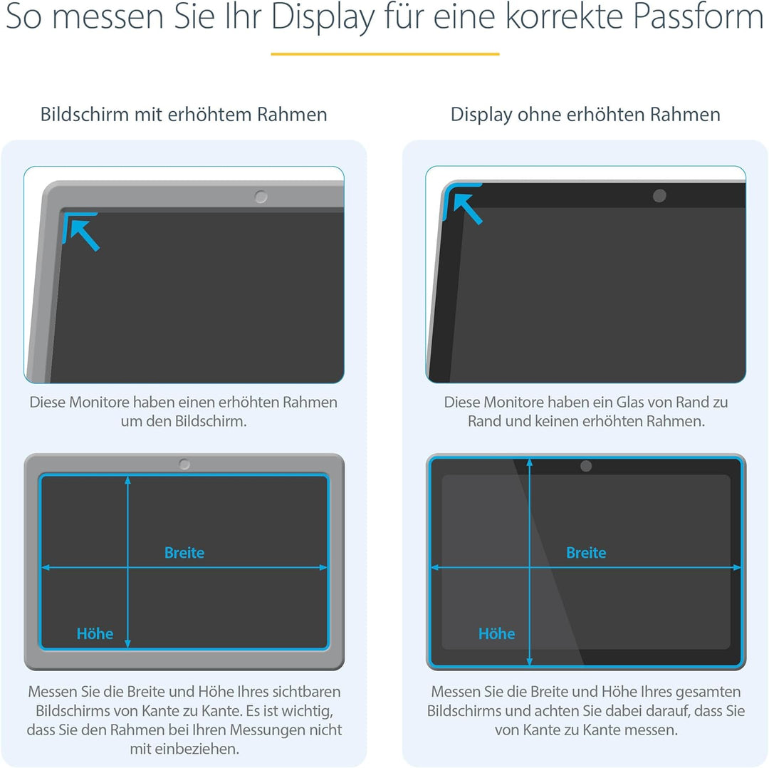 StarTech.com Blickschutzfolie für 27 Zoll Display - 16:9 Widescreen - Computer Monitor Sichtschutz -