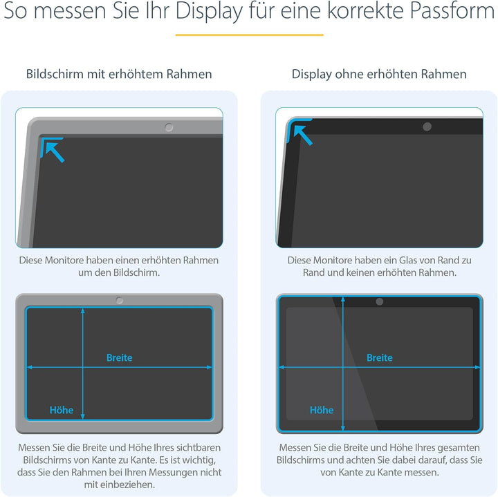 StarTech.com Displayschutzfolie für 22 Zoll PC Display - Monitor Blickschutzfolie - Bildschirmsichts
