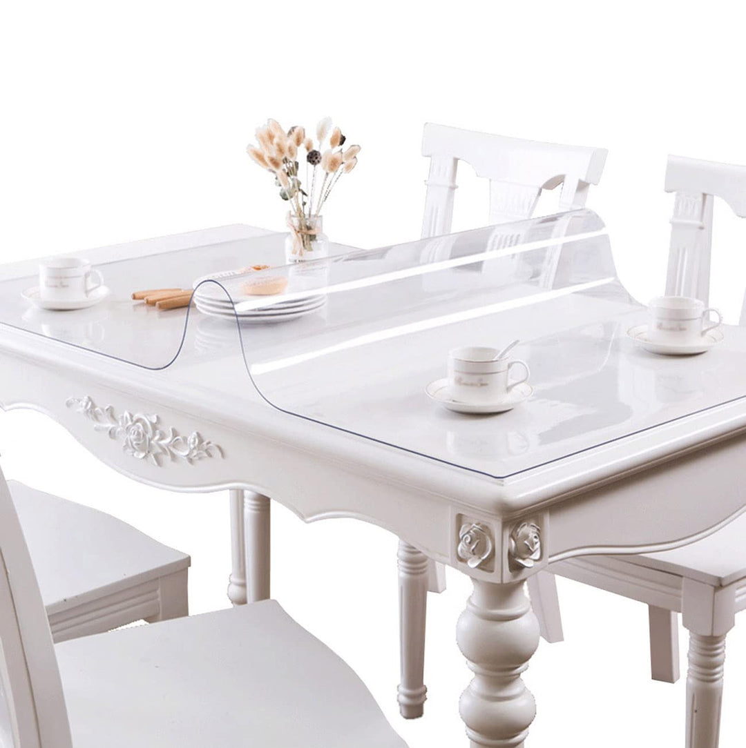FANIVIN Haushalt PVC Transparent Tischdecke Tischmatte Schreibtisch Tischfolie Schutzfolie Quadrat D