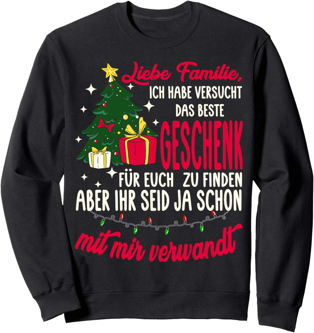 Weihnachts Weihnachten Familie Lustig Damen Herren Sweatshirt