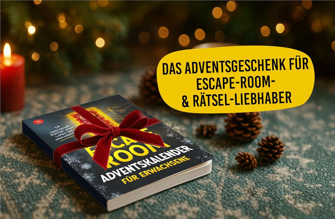 Escape Room Adventskalender für Erwachsene: 24-Tage-Challenge mit spannenden Rätseln zum Lösen bis W