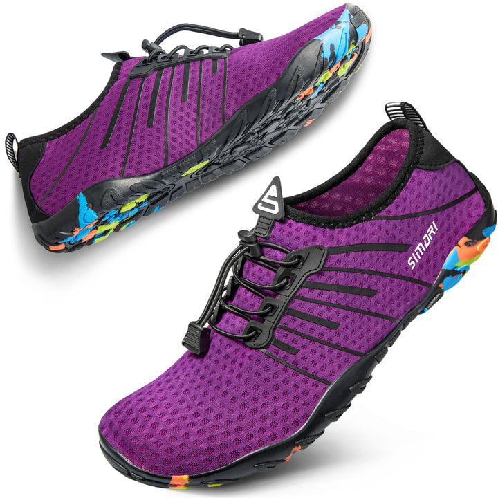SIMARI WP001 Wasserschuhe für Damen und Herren, schnelltrocknend, für Barfuss, Tauchen, Schwimmen, S