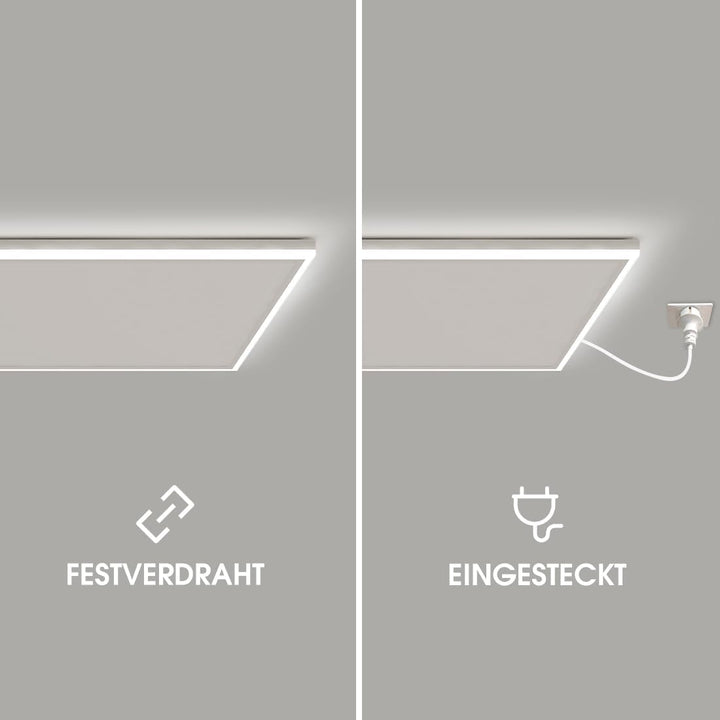 Infrarotheizung Decke mit Thermostat 400 Watt, Deckenheizung Infrarot mit LED Beleuchtung, Infraroth
