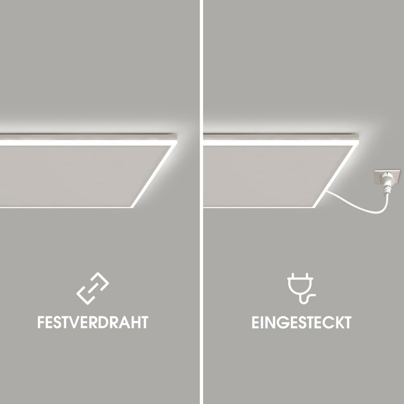 Infrarotheizung Decke mit Thermostat 400 Watt, Deckenheizung Infrarot mit LED Beleuchtung, Infraroth
