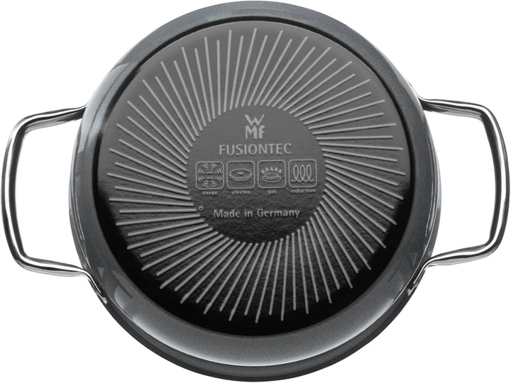 WMF Fusiontec Mineral Kochtopf klein 16 cm, Glasdeckel, Fleischtopf Induktion 1,3l, High-Tech Kerami