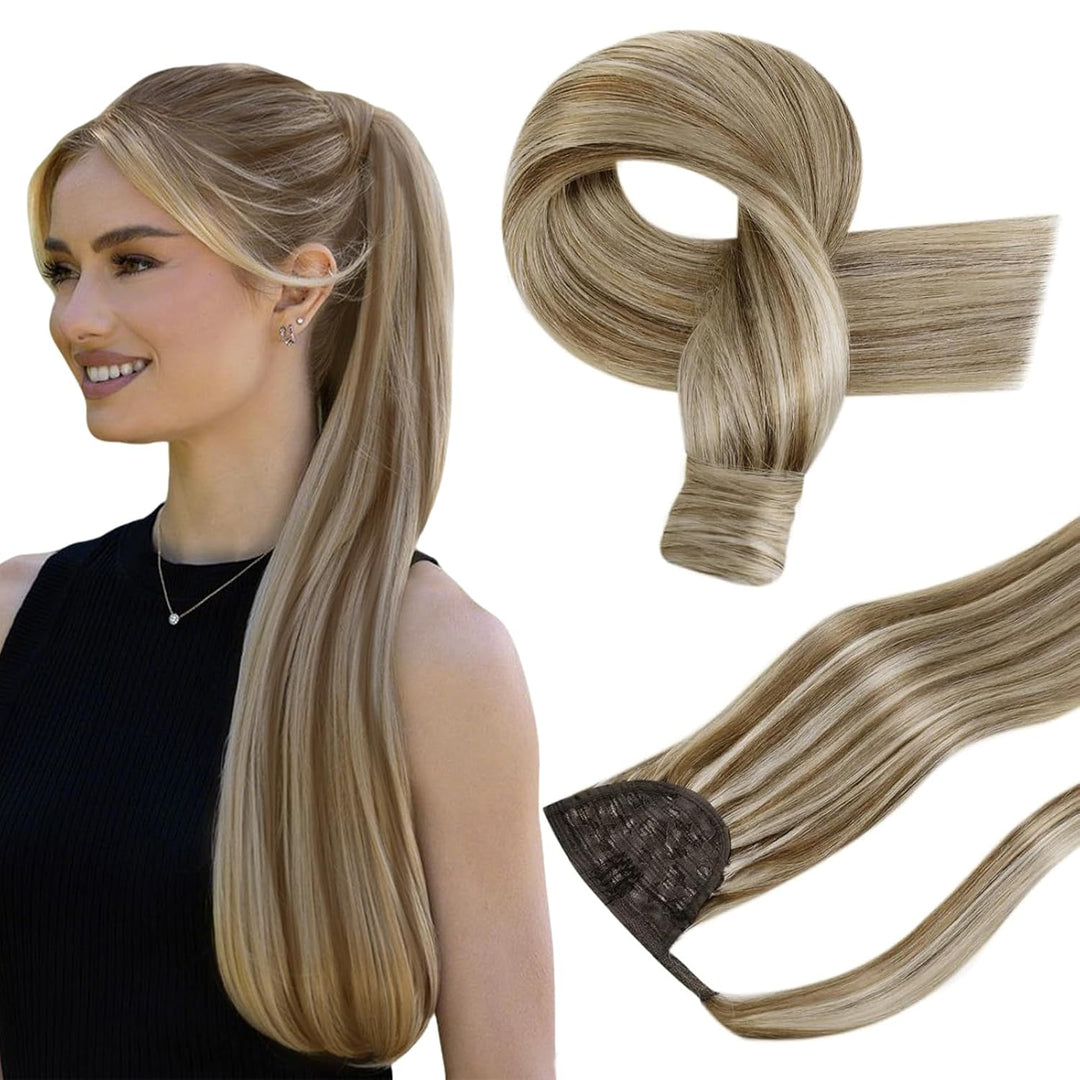 Hetto Zopf Extensions Echthaar Blond Pferdeschwarz Extension Remy Echthaar Zopf Extensions Highlight