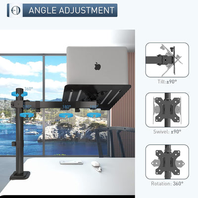 WORLDLIFT Monitor Halterung, Tisch Halterung Ständer für 17-32 Zoll LCD LED Bildschirm oder 13-17” N
