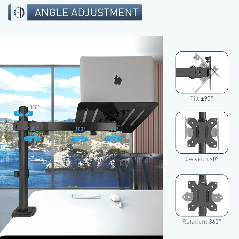 WORLDLIFT Monitor Halterung, Tisch Halterung Ständer für 17-32 Zoll LCD LED Bildschirm oder 13-17” N