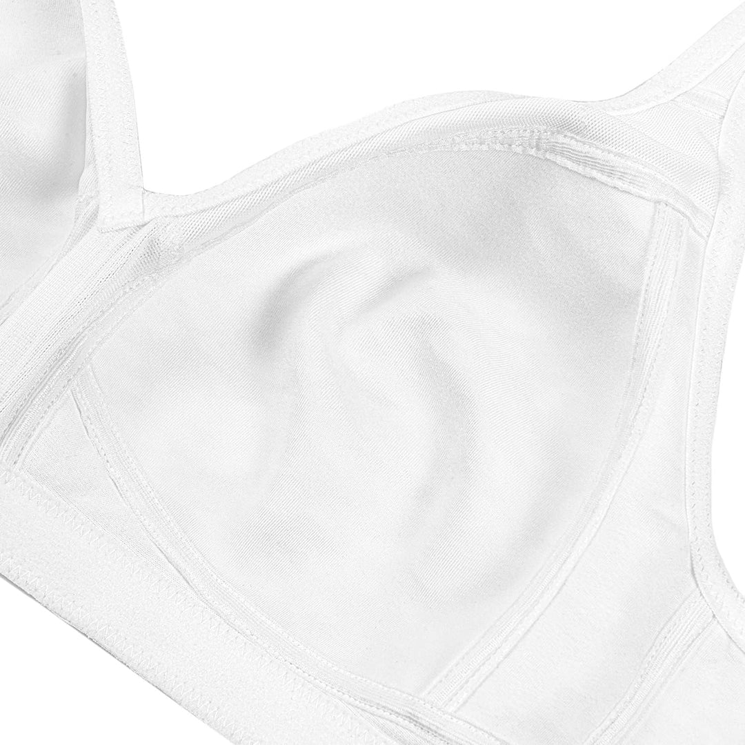 Deyllo Damen Vollschalen Minimizer BH Nicht Bügel Grosse Grössen BH Klassischer Weiss05-1 110G, Weis
