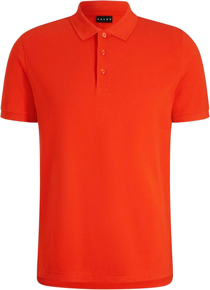 FALKE Herren Basic Polo Shirt Piqué Polohemd weich hautfreundlich atmungsaktive Baumwolle 1 Stück, O