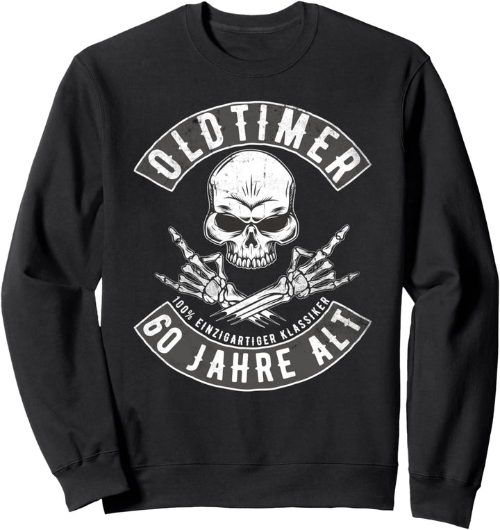 60 Geburtstag Oldtimer Biker Motorrad-Fahrer 60er 60 Jahre Sweatshirt