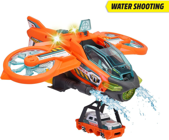 Dickie Toys - Spielzeug-Helikopter Sky Patroller (35 cm) - Rettungs-Flugzeug mit einklappbaren Flüge
