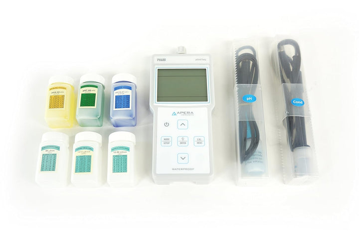Apera Instruments PC400 Tragbares Multi-Parameter-Messgerät (pH/EC/TDS/Temp.) (Genauigkeit ±0,01 ±1