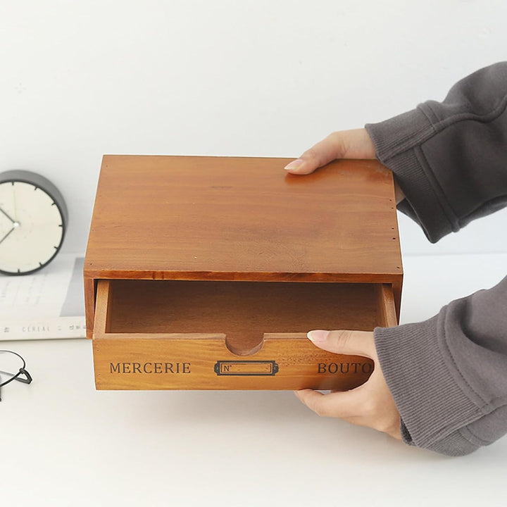 Vintage Holzkiste, Schublade, Schreibtisch-Aufbewahrung, Holz-Tischaufbewahrungsbox, Holz-Einzelschu