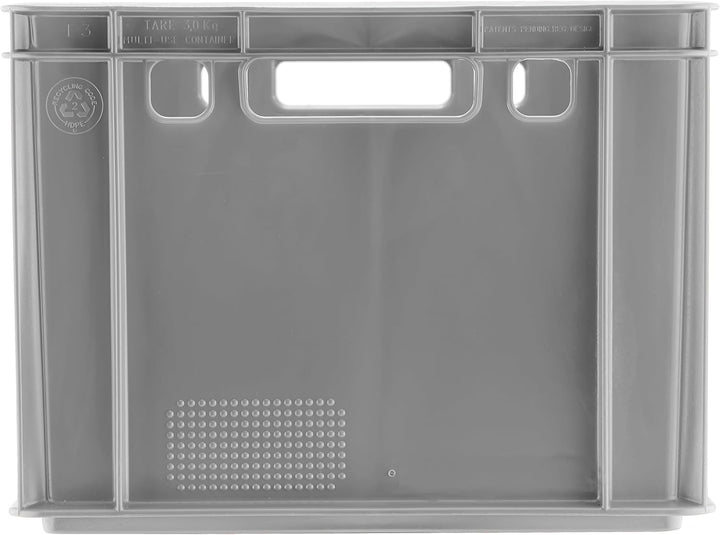 BURI Fleischerkiste 2x Metzgerkiste 60x40x30cm Lagerkiste E3 hoch | Extrem robuste Stapelkiste | Fle