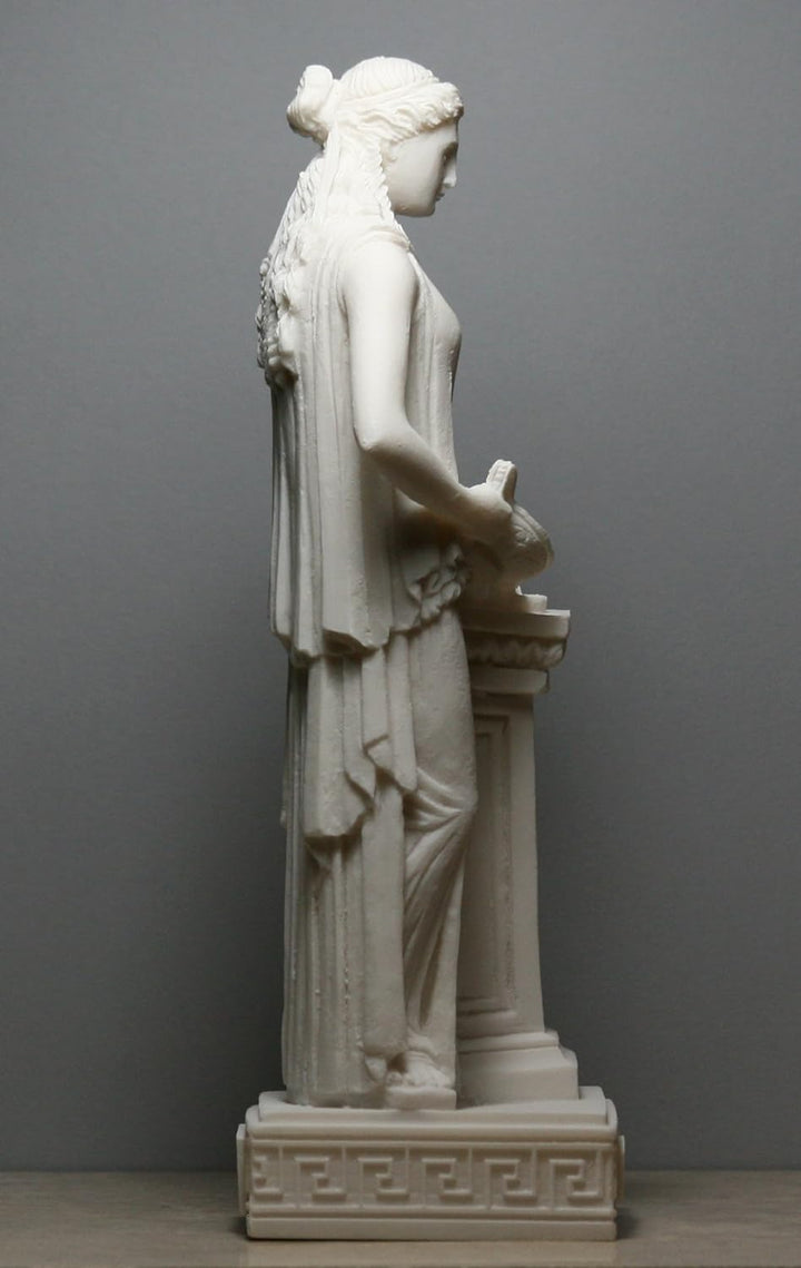 Hestia Vesta Statue Göttin der Home Familie Hearth Alabaster Skulptur 26 ΄ ΄