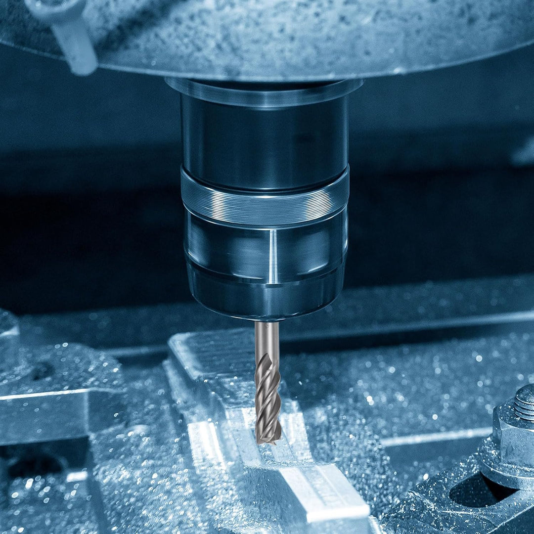 QUARKZMAN 2Stk Hartmetall Schaft Fräser 4-Schneidig 13mm / 0.51" Schnellarbeitsstahl Cnc Fräser Bits