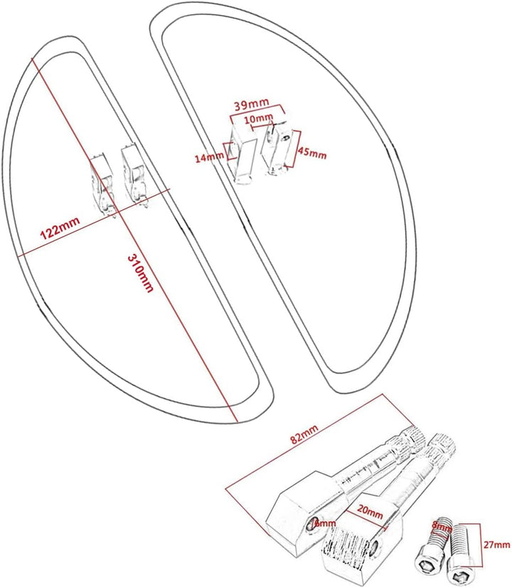 Trittbretter Fahrer für Chopper/Custombike FT4 schwarz CB53682